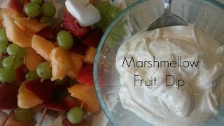 Marshmellow Fruit Dip 3 Ingredient Recipe [upl. by Sakovich]