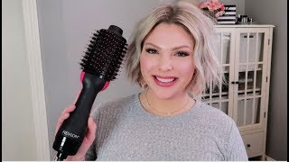 REVLON OneStep Volumizer Hair Dryer amp Styler  SHORT HAIR REVIEW  DEMO [upl. by Naivaf]