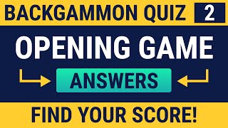 Backgammon Quiz  Opening Advanced part 2🎲🎲 [upl. by Jackqueline188]