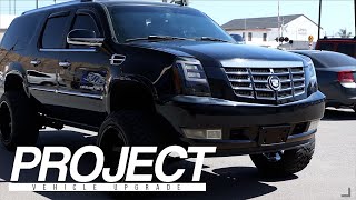 Project Vehicle Upgrade  Lifted Cadillac Escalade 7” Rough Country lift Arkon Lincoln 35” Tires [upl. by Tipton91]