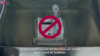 LG Dishwasher  How to Use Rinse Aid [upl. by Okiek505]