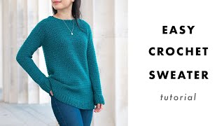 How to Crochet a Sweater  Weekend Snuggle Sweater Tutorial [upl. by Ardeed907]