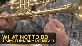 What Not To Do Trumpet Instrument Repair [upl. by Atirahs32]