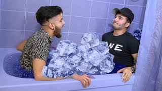 FREEZING ICE BATH CHALLENGE [upl. by Solraced]