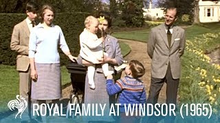 Royal Family At Windsor Queen Elizabeth II amp Prince Philip 1965  British Pathé [upl. by Kecaj]