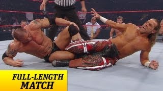 FULLLENGTH MATCH  Raw  Batista vs Shawn Michaels  Lumberjack Match [upl. by Idalia109]