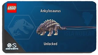 Lego Jurassic World  How To Unlock Ankylosaurus Dinosaur Character Location [upl. by Yssirk]