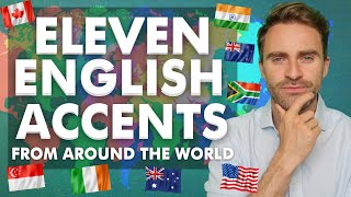 11 English Accents from Around the World in 1 Video [upl. by Milore]