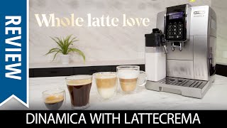 Review DeLonghi Dinamica With LatteCrema Automatic Espresso Machine [upl. by Nilorac]