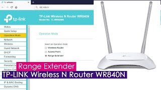 TP Link Wireless Router WR840N Configuration dun répéteur wifi [upl. by Prisilla]