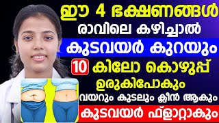 ഈ 4 ഭക്ഷണങ്ങൾ കഴിച്ചാൽ കുടവയർ കുറയും കൊഴുപ്പ് ഉരുകിപ്പോകും thadikuraykkan Dr Juhi Das [upl. by Tami162]