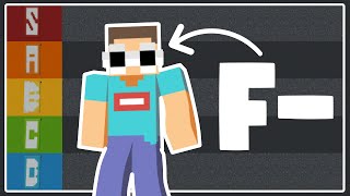 Tier Ranking of FAMOUS MINECRAFT YouTubers SKINS [upl. by Marline]