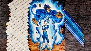 Drawing Vegeta Super Saiyan Blue Great Ape Oozaru [upl. by Retsehc]