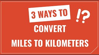 How to Convert Miles to Kilometers mi to km [upl. by Tarah]