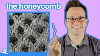 Cable Knitting 101 How to Knit Honeycomb Cables [upl. by Anile]