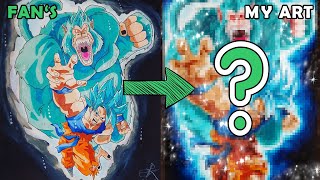 Drawing Goku Blue Oozaru  Redraw fans Drawing [upl. by Gairc]