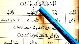 Surah Al LahabMasad Learn Surah Falaq With UrduHindi Translation word by word Learn Quran Live [upl. by Dorkus]