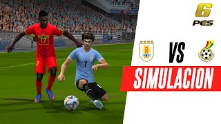 URUGUAY VS GHANA  PES 6 SIMULACION [upl. by Ettennaej]