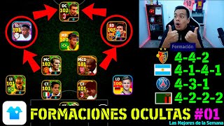 ✅ TOP MEJORES FORMACIONES Ocultas de la SEMANA Parte 1  EFOOTBALL 2024 Mobile [upl. by Ynehpets]