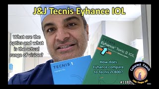 CataractCoach 1182 the JampJ Vision Tecnis Eyhance IOL lens implant for cataract surgery [upl. by Anawd]