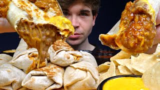 ASMR MUKBANG EXTRA CHEESE BURRITOS amp CHIPS  WITH CHEESE [upl. by Gerger]