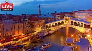 🔴 Venice Italy Live Cam  Rialto Bridge in Live Streaming from Palazzo Bembo  Live Webcam  ライブカメラ [upl. by Berners]