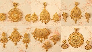 Gold Pendants with matching EARRINGS DESIGNS [upl. by Uyr311]