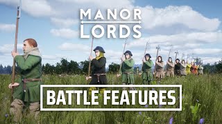 Manor Lords  Battle Features  Medieval RTSCitybuilder [upl. by Orna766]