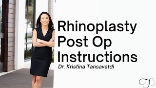 Rhinoplasty Postoperative Care Instructions [upl. by Piwowar467]