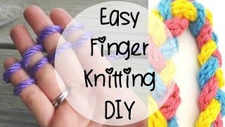 Learn How To Finger Knit Easy And Beginner Friendly [upl. by Schott]