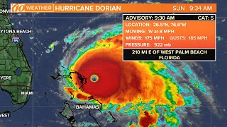 Hurricane Dorian Track models forecast  10News WTSP LIVE [upl. by Siekram619]