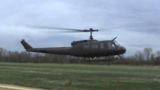 UH1H Huey startup and flyby [upl. by Anitan]