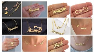 Name pendant goldName pendant with chainName pendant designs in goldGold chain with name pendant [upl. by Lynch]