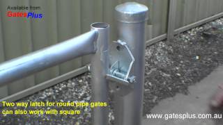 Gate Latch 2 way for round pipe and square [upl. by Hollie]