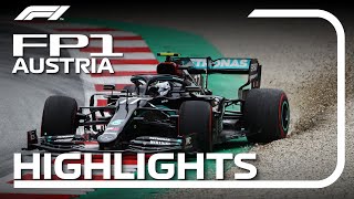 2020 Austrian Grand Prix FP1 Highlights [upl. by Enylhsa]