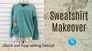 Quick and Easy Sweatshirt Makeover [upl. by Airotkciv]