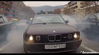 BMW M5 E34 STREET DRIFT EXTREME Giorgi Tevzadze RIP [upl. by Aniratak]