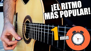 Aprende el RITMO mas USADO en la guitarra ¡en solo 1 minuto [upl. by Ardaid]