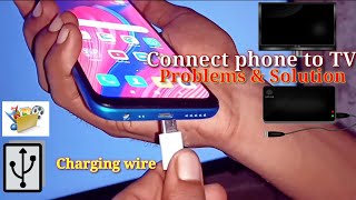 How To Connect Phone To TV Using USB Data Cable Charging Wire Connect Problem amp solution [upl. by Smaoht443]