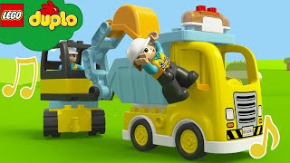 LEGO Trucks  Vehicles and Trucks Song  Duplo Nursery Rhymes  Cartoons and Kids Songs [upl. by Kyla]