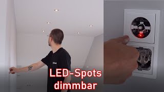 Dimmbare LEDSpots Montage unter realen Bedingungen ElektroM [upl. by Ahseret]