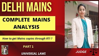 DJS Mains Exam Checked Copy  RTI  Part 1  Delhi Judiciary Marking Scheme Pattern [upl. by Melisse859]