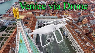 Venice Italy via Drone 4K Spectacular Forbidden Shots [upl. by Rhody]