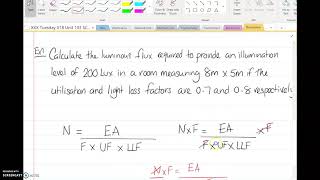 Lumen Method Lighting Calculation Example [upl. by Idnir]