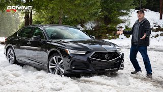 2021 Acura TLX Advance SHAWD Reviewed  Snow amp Sand [upl. by Ellehcen]