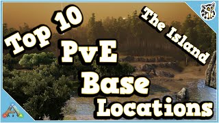 TOP 10 PvE Base Locations  The Island  Ark Survival Evolved [upl. by Bremen]