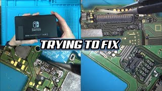 Trying to FIX NINTENDO SWITCH with NO DISPLAY on LCD or TV [upl. by Dnalsor]