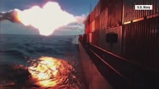 See Tomahawk missile strike a ship [upl. by Lucien192]