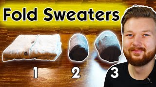 3 Clever Ways to Fold Sweaters and Save Space [upl. by Martino]