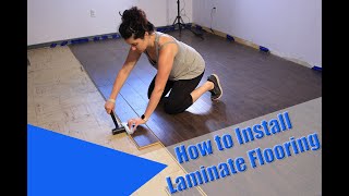 How to Install Laminate Flooring For Beginners [upl. by Meagher]